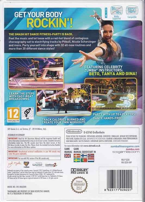 Zumba Fitness 2 - Nintendo Wii (B Grade) (Genbrug)